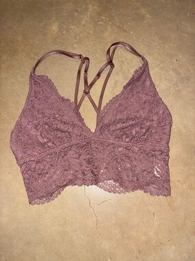 Lace Bralette in Dusty Mauve - Women Intimates